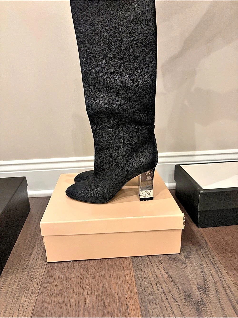 Laurence Dacade Helene Black Heeled Boots EU 38.5 Like New
